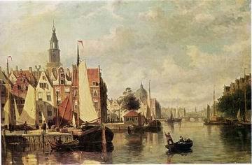 unknow artist European city landscape, street landsacpe, construction, frontstore, building and architecture. 119 Norge oil painting art